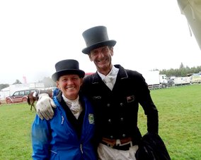 Blenheim Palace Horse Trials, Karin & Mark Todd after dressage